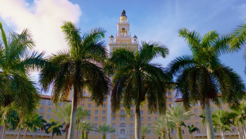 Miami, Florida, USA - March 12, 2026, Biltmore Hotel Drone footage
