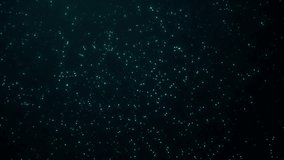 Animated abstract background with glowing green particles on a dark space background. 4K background animation, particle background. - Powered by Shutterstock - Get 15% off with code: PIKWIZARD15