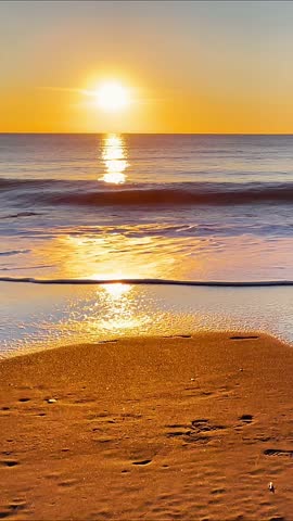 landscape with sea sunset on beach