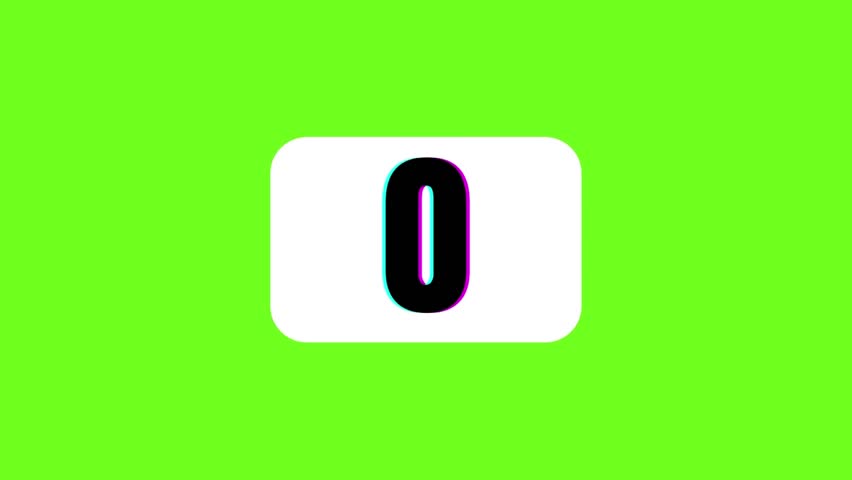 Countdown 0 to 40 Animation, Timer Icon, Count the Number, Black Counts Digits, Amazing Countdown Time, Green Screen Background, Modern Countdown Video, Unique Countdown Unique Art Work