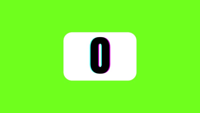 Countdown 0 to 50 Animation, Timer Icon, Count the Number, Black Counts Digits, Amazing Countdown Time, Green Screen Background, Modern Countdown Video, Unique Countdown Unique Art Work