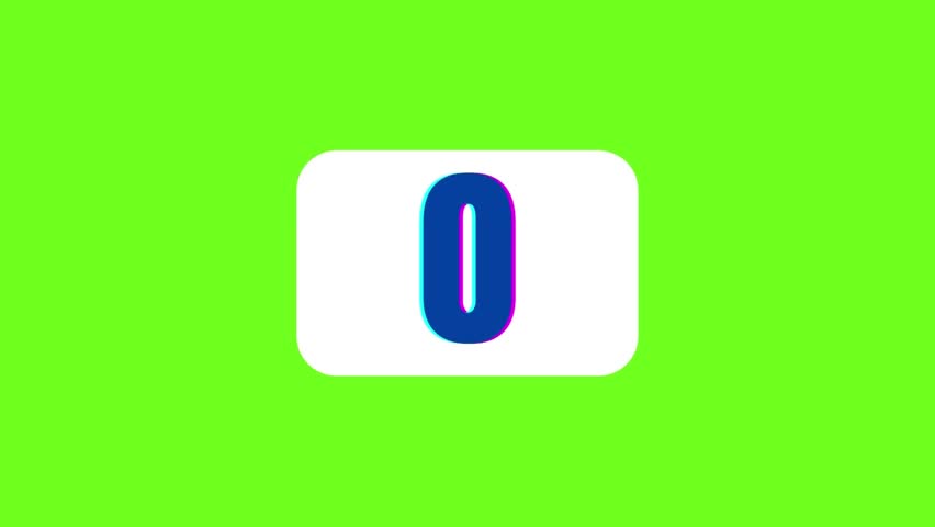 Countdown 0 to 50 Animation, Timer Icon, Count the Number, Blue Counts Digits, Unique Countdown Time, Green Screen Background, Modern Countdown Video, Amazing Countdown and Unique Art Work