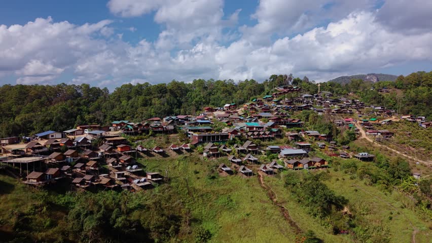 Aerial Panoramic View of Doi Luang Chiang Dao Viewpoint with Mountain Landscape (3)