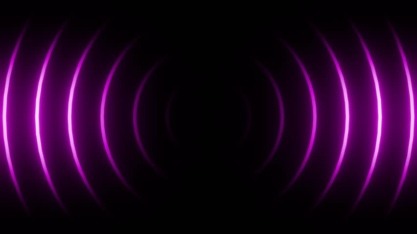 Animated Pink color sound waves audio spectrum waveform design black loopable sound background