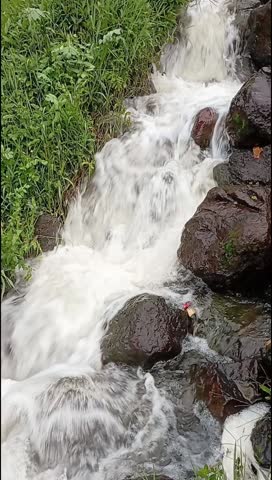 White water rapids in a deep river.