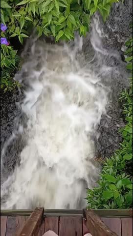 White water rapids in a deep river.