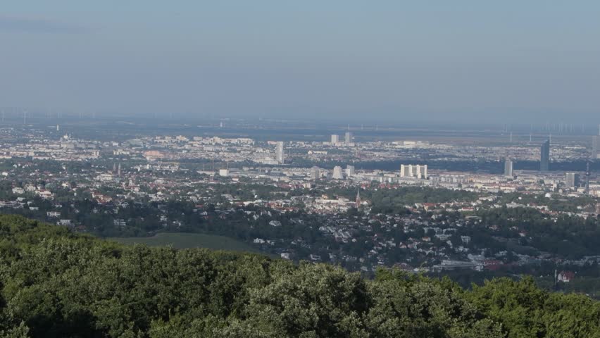 Panoramic view of Vienna and city center