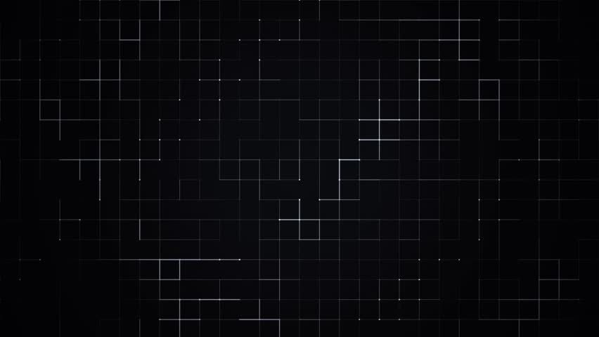 Cinematic Dark Cyberpunk Data Grid UI 4K Seamless Loop
