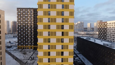 Drone Ascending Front Residential Building