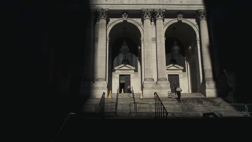 The New York Public Library at sunrise. Shot in Midtown Manhattan.