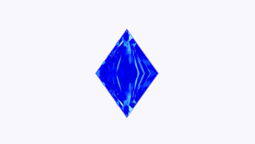 A clean 2D animation of a multifaceted blue diamond or sapphire gemstone. This visual represents luxury, value, and high-quality assets, suitable for jewelry branding, reward systems, or gaming icons.