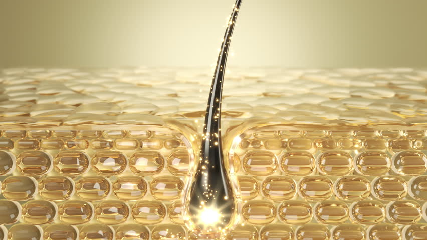 Vitamin oil serum for hair nourishment. It is penetrating the hair shaft, nourishing skin and hair cells.