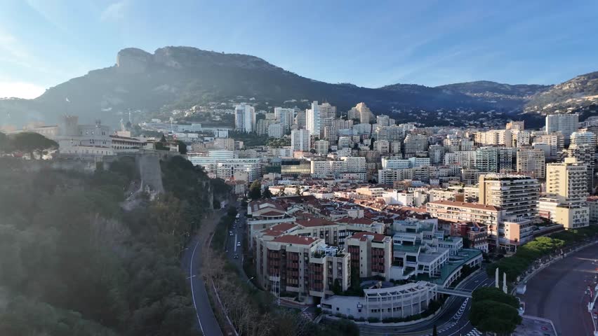Amazing Panoramic view of city of Monte Carlo, Monaco