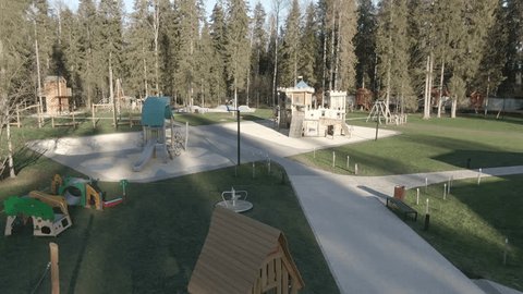 Low Drone Pass over Kids Play Area
