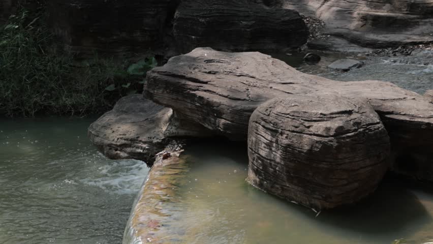 Waterfalls nature background, landscape waterfall 