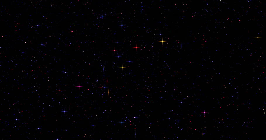 Space and stars, imitation. Twinkling of pointed stars. Smooth rotation. Use for background and texture.