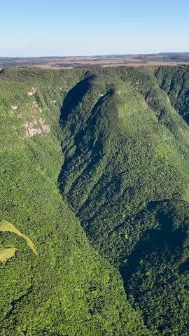 Southern Canyons At Praia Grande In Santa Catarina Brazil. Beauty Cliffs. Green Valley Scene. Canyons Landscape. Southern Canyons At Praia Grande In Santa Catarina Brazil. Ecological Mountain Range.