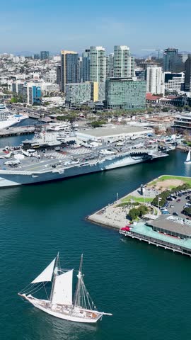San Diego Skyline At San Diego In California United States. Scenic Downtown Cityscape. Urban Coastal. San Diego Skyline At San Diego In California United States.