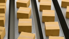 Cardboard boxes moving on roller conveyor belt in warehouse distribution center
 - Powered by Shutterstock - Get 15% off with code: PIKWIZARD15