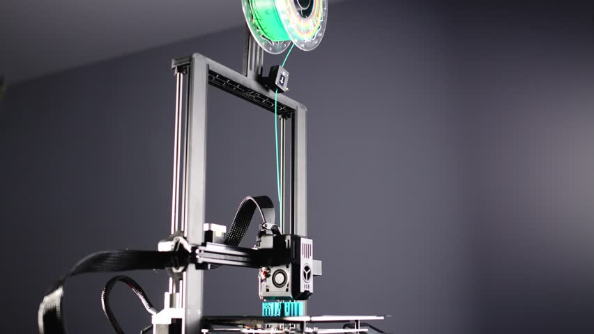 The latest technologies use a 3D printer to print a programmed part from plastic filament. High quality 4k footage