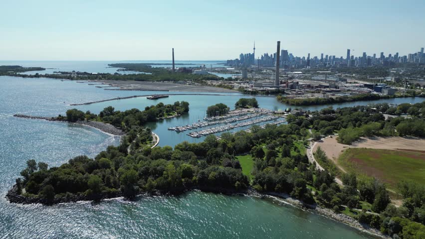 Aerial Drone View of Toronto