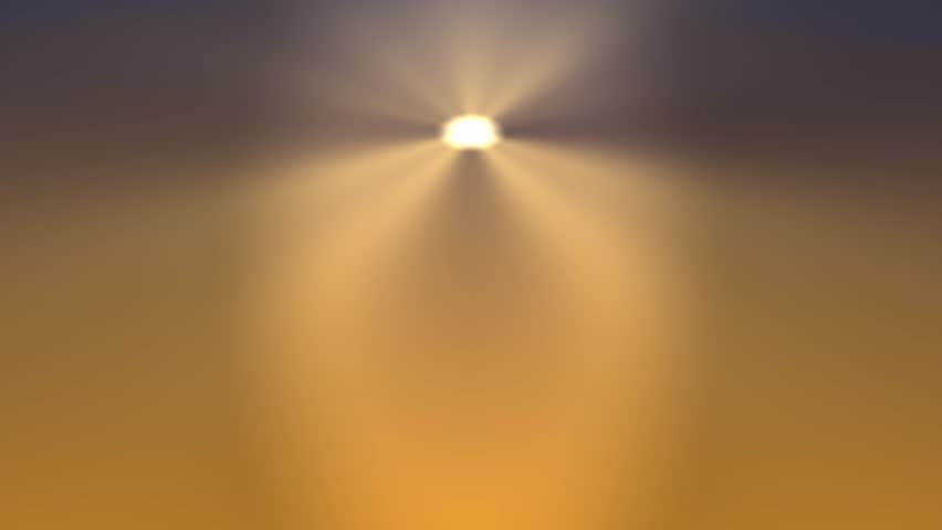 Sunrise over the horizon with bright light shining in soft colors of morning