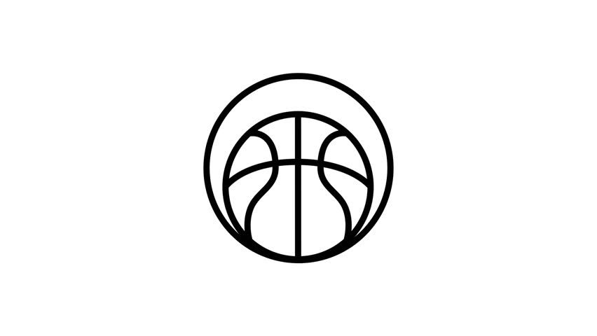 basketball player, basketball player profile animated icon outline 4k resolution
