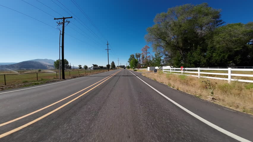 Oregon Klamath Falls Highway 39 South 07 Front View Driving Plates USA Ultra Wide
