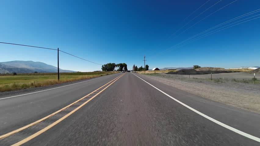 Oregon Klamath Falls Highway 39 South 08 Front View Driving Plates USA Ultra Wide