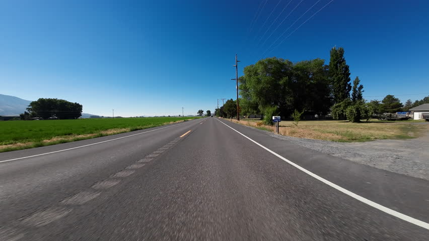 Oregon Klamath Falls Highway 39 South 10 Front View Driving Plates USA Ultra Wide