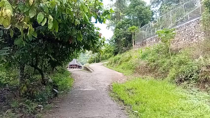 This road is located in a village far up in the mountains