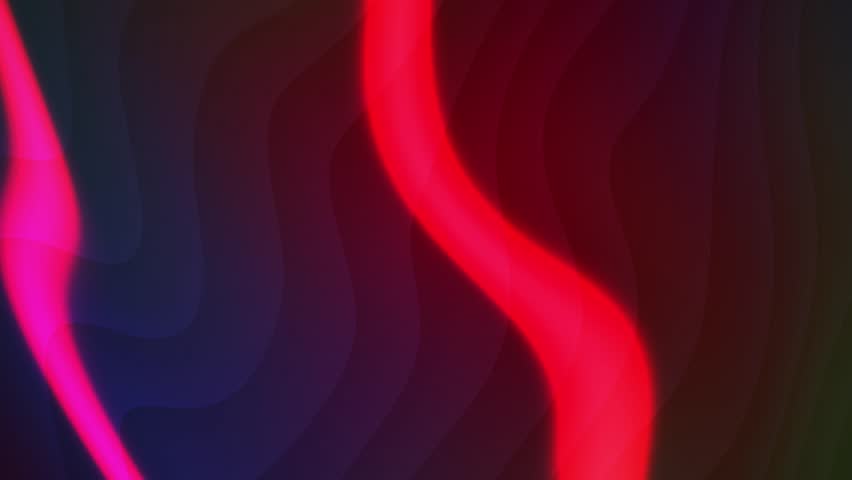 Neon red wavy glowing lines background