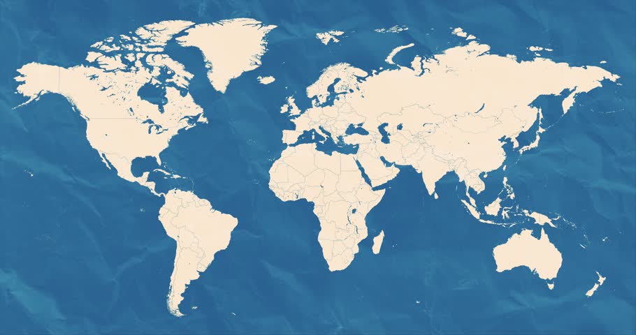 Beautiful zoom in of a new zealand map with most important cities and frontier lines