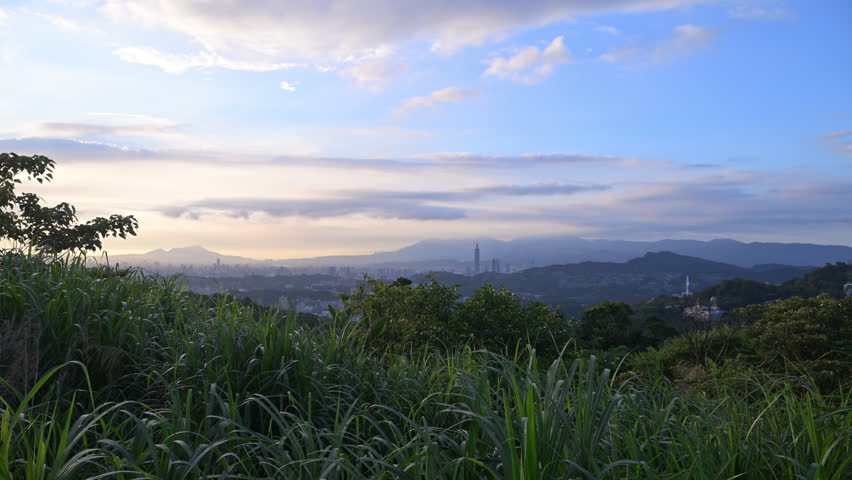 A breathtaking panoramic view of Taipei, showcasing the city