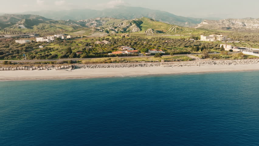 Sea, beach and natural and relaxing seascape of Calabria in Italy