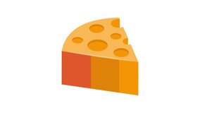 Dairy product, an isometric animated icon of cheese slice in modern style - Powered by Shutterstock - Get 15% off with code: PIKWIZARD15