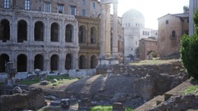 Ancient roman ruins and arches rendered in soft defocused bokeh street; background backplate copyspace calm. - Powered by Shutterstock - Get 15% off with code: PIKWIZARD15