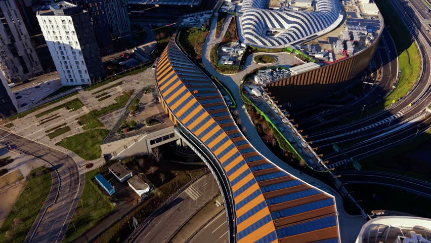 Retail Mall Aerial View Milan Italy