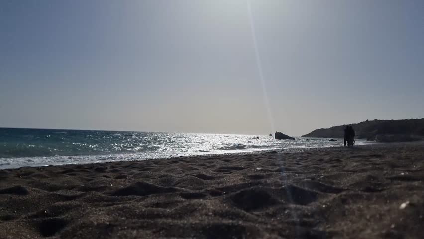 Sunset Walk on Aphrodites Beach in Cyprus