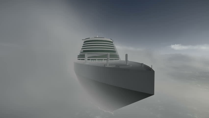 Large ship crossing the seas
