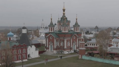 Drone Zooming Out Kolomna Cathedral Complex D Log