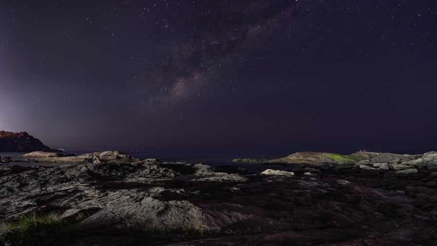 night, stars, sky, landscape, dark