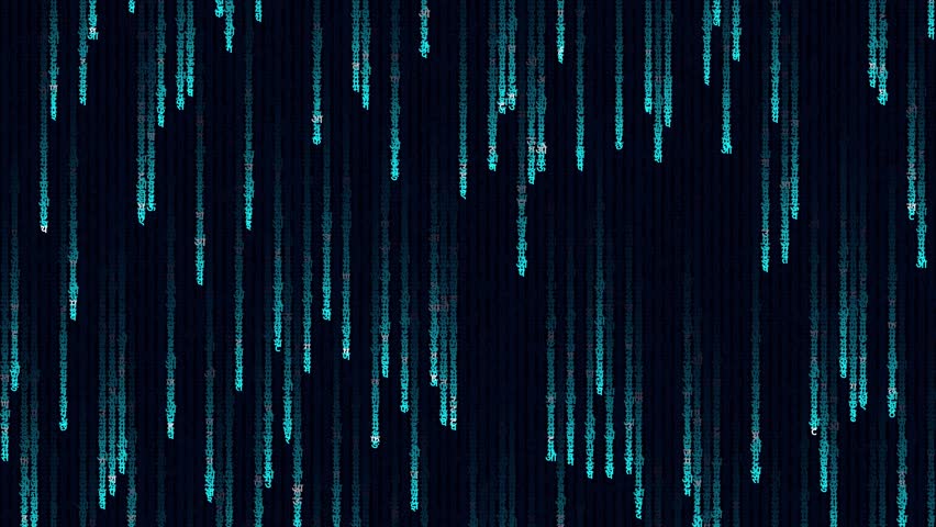 Futuristic Hindi Script Falling Like Matrix Rain Animation, Blue Hindi Devanagari Matrix Digital Rain Code Background, Abstract Technology Indian Characters Cascade
