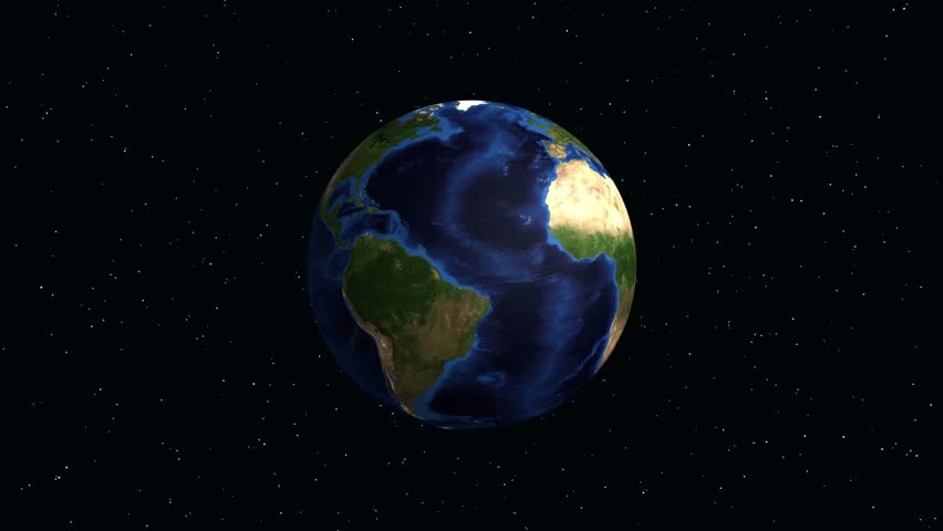 Digital globe rotates and zooms into Wellington New Zealand with location pin and demographic information