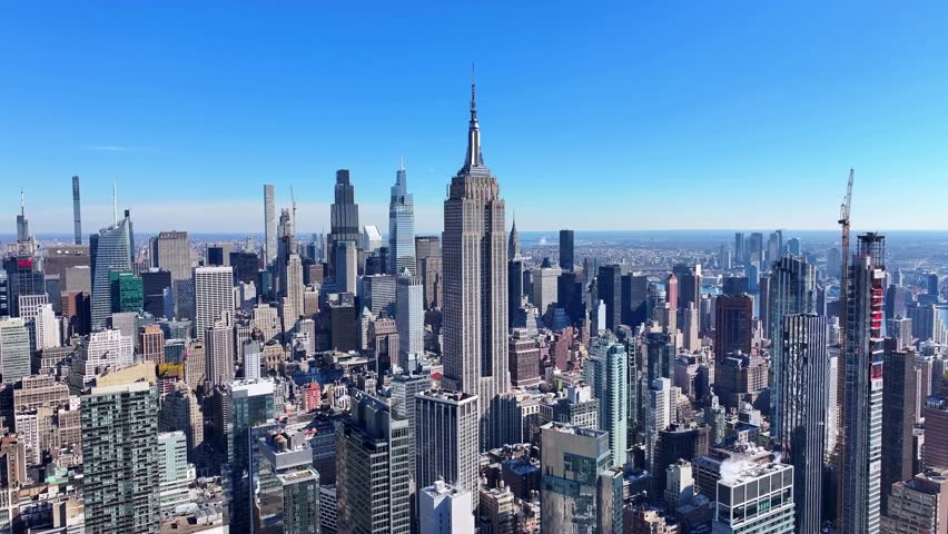 Panoramic aerial view of New York City
