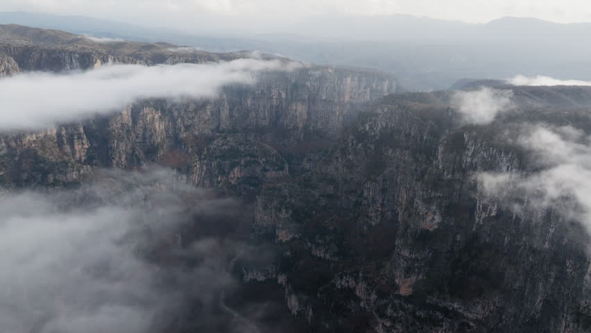 Vikos Gorge Vikos–Aoos National Park northwestern Greece natural landmark dramatic scenery aerial