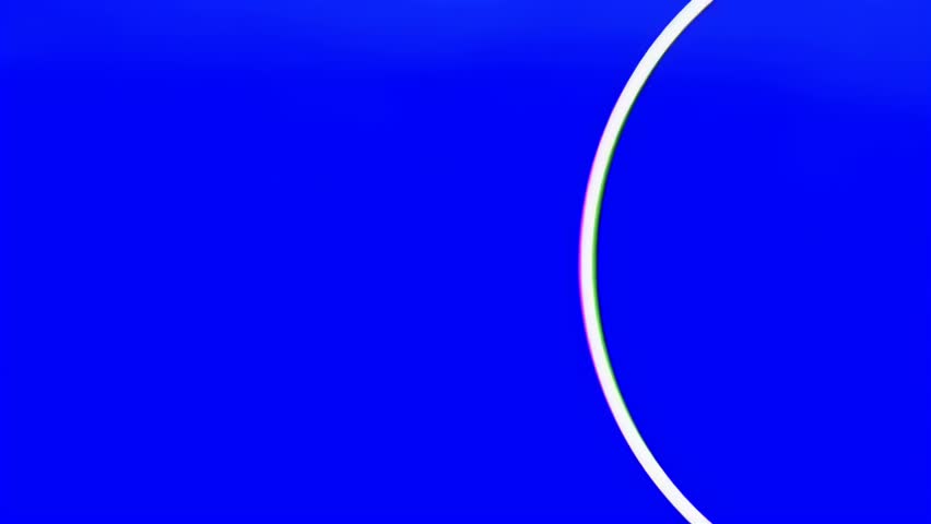 Glowing circle outline centered on blue background 