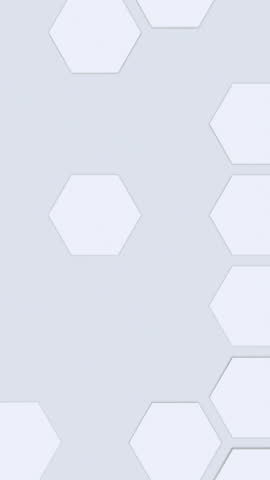 honeycomb grid with hexagons that appear and disappear, vertical video (3d render)