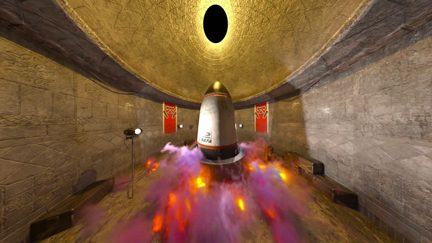 3D rendering of the missile launch site