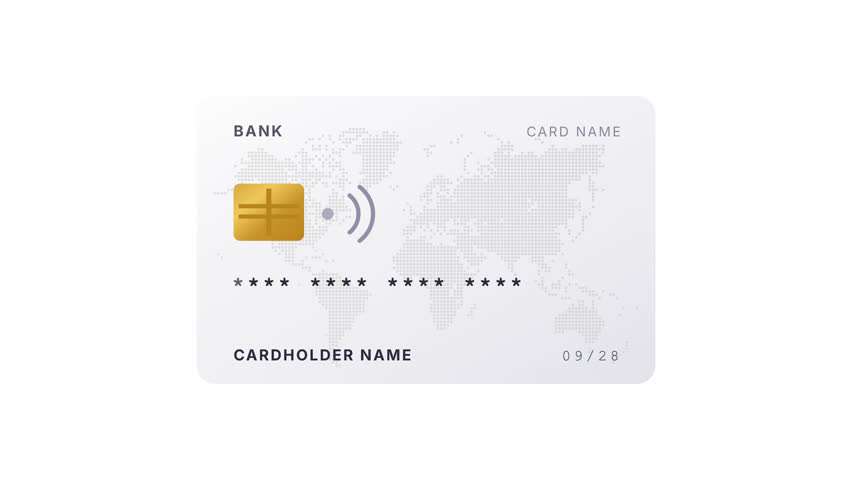 Debit Credit card flip animation with clean modern design. Includes luma matte. Suitable for banking visuals, fintech projects, ecommerce themes, UI design and motion graphics production.